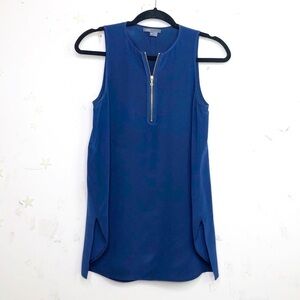 VINCE navy blue silk blouse